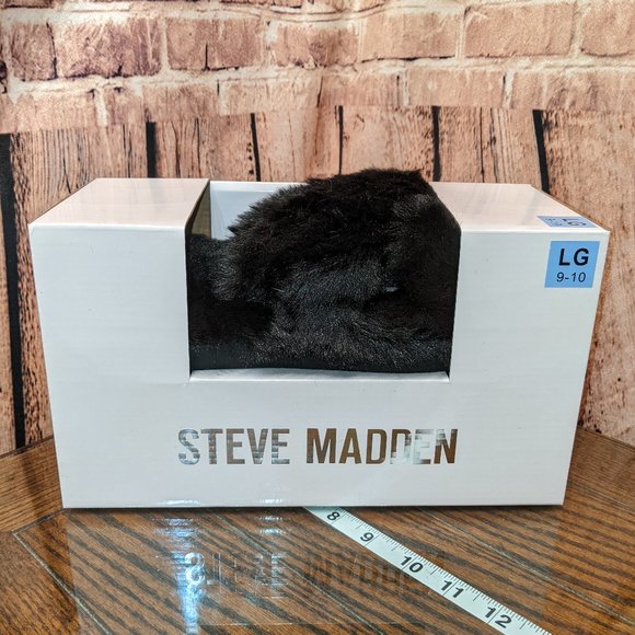 Steve Madden Shoes - Steve Madden Criss Cross Slippers BLACK Size Large 9-10 NEW in BOX